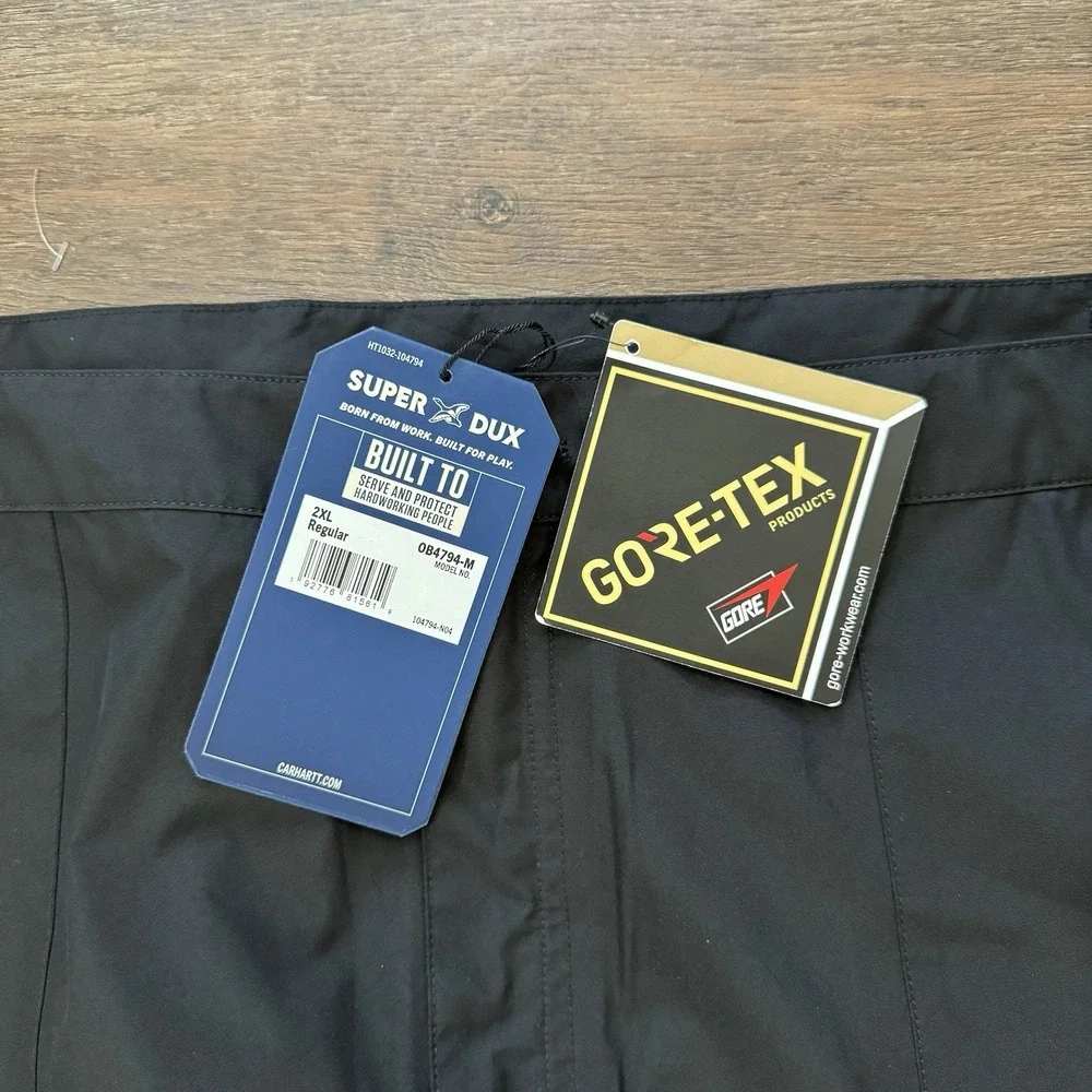 Carhartt Super Dux Relaxed Fit Lightweight‎ Gore Tex Pants Black Men's Sz XXL